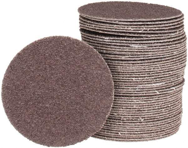 Tru-Maxx - 3" Diam, 50 Grit Aluminum Oxide Adhesive PSA Disc - Coarse Grade, X Weighted Cloth Backing, For Right Angle/Vertical Shaft Portable Grinders - Makers Industrial Supply