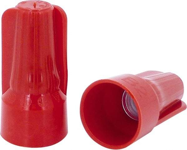 Ideal - 2, 18 to 5, 12 AWG, 600 Volt, Flame Retardant, Standard Twist on Wire Connector - Red, 221°F - Makers Industrial Supply