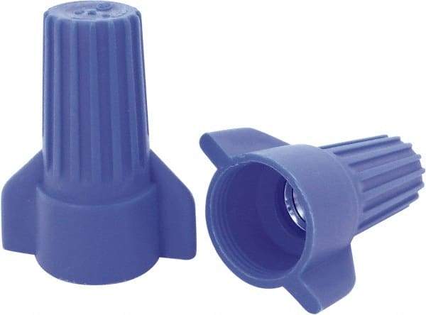 Ideal - 3, 12 to 2, 6 AWG, 600 Volt, Flame Retardant, Wing Twist on Wire Connector - Blue, 221°F - Makers Industrial Supply