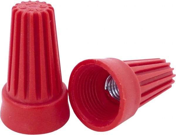 Ideal - 2, 14 to 4, 12 AWG, 600 Volt, Flame Retardant, Standard Twist on Wire Connector - Red, 221°F - Makers Industrial Supply