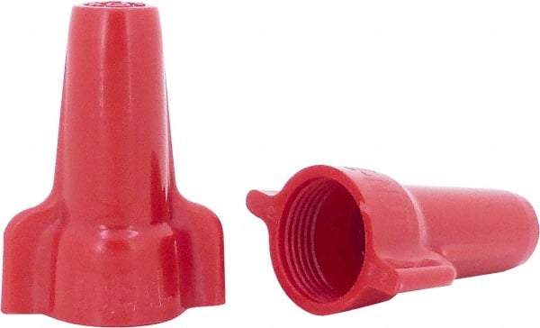 Ideal - 2, 18 to 4, 10 AWG, 600 Volt, Flame Retardant, Wing Twist on Wire Connector - Red, 221°F - Makers Industrial Supply