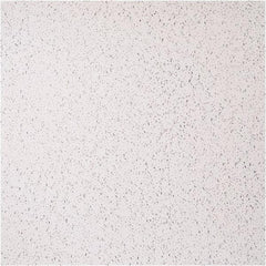 Genesis - 23-1/2" Long x 23-1/2" Wide x 0.1575" Thick, Vinyl Ceiling Tile - ASTM E-84 Specification, White - Makers Industrial Supply