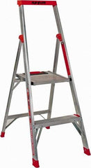 Little Giant Ladder - 2 Steps, 4' High, Type IA Rating, Aluminum Step Ladder - 300 Lb Capacity, 19" Base Width - Makers Industrial Supply