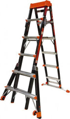 Little Giant Ladder - 9 Steps, 10' High, Type IAA Rating, Fiberglass Step Ladder - 375 Lb Capacity, 36" Base Width - Makers Industrial Supply