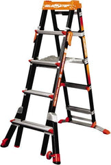 Little Giant Ladder - 7 Steps, 8' High, Type IAA Rating, Fiberglass Step Ladder - 375 Lb Capacity, 28" Base Width - Makers Industrial Supply