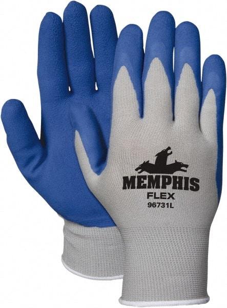 MCR Safety - Size L (9) Latex Coated Latex Work Gloves - Palm & Fingers Coated, Paired - Makers Industrial Supply