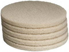 PRO-SOURCE - Polishing Pad - 15" Machine, White Pad, Polyester - Makers Industrial Supply