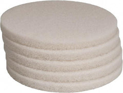 PRO-SOURCE - Polishing Pad - 14" Machine, White Pad, Polyester - Makers Industrial Supply