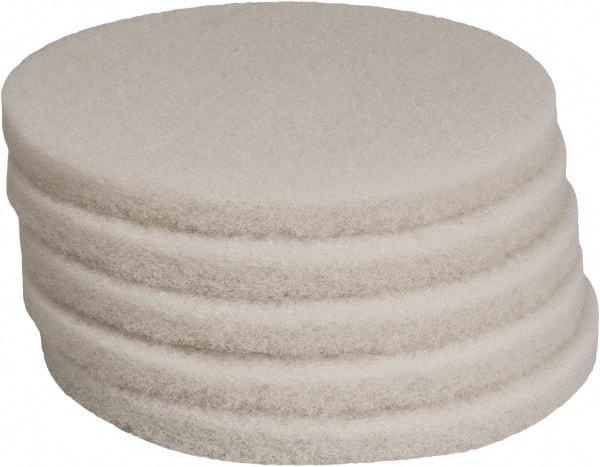 PRO-SOURCE - Polishing Pad - 13" Machine, White Pad, Polyester - Makers Industrial Supply