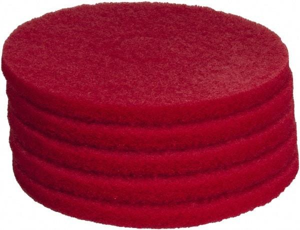 PRO-SOURCE - Polishing Pad - 14" Machine, Red Pad, Polyester - Makers Industrial Supply