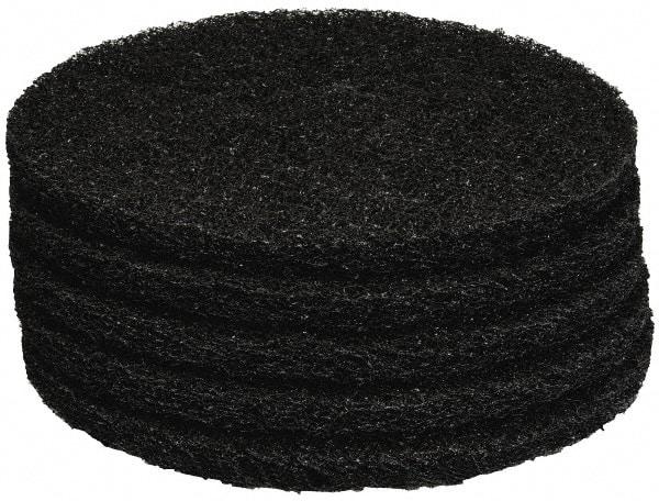 PRO-SOURCE - Stripping Pad - 14" Machine, Black Pad, Polyester - Makers Industrial Supply