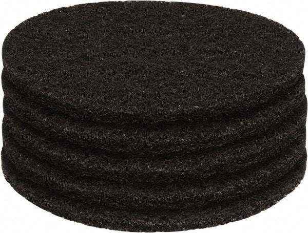 PRO-SOURCE - Stripping Pad - 13" Machine, Black Pad, Polyester - Makers Industrial Supply