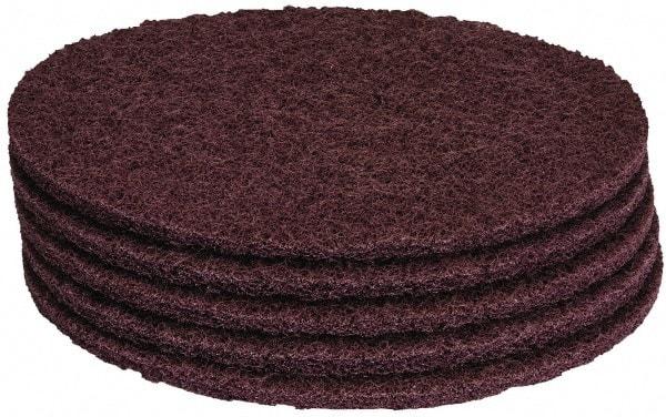 PRO-SOURCE - Stripping Pad - 19" Machine, Maroon Pad, Polyester - Makers Industrial Supply