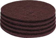 PRO-SOURCE - Stripping Pad - 17" Machine, Maroon Pad, Polyester - Makers Industrial Supply