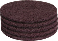 PRO-SOURCE - Stripping Pad - 15" Machine, Maroon Pad, Polyester - Makers Industrial Supply