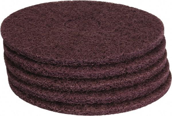 PRO-SOURCE - Stripping Pad - 14" Machine, Maroon Pad, Polyester - Makers Industrial Supply