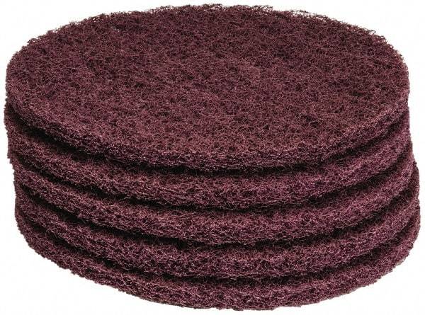 PRO-SOURCE - Stripping Pad - 13" Machine, Maroon Pad, Polyester - Makers Industrial Supply