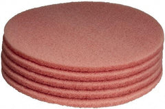 PRO-SOURCE - Polishing Pad - 27" Machine, Pink Pad, Polyester - Makers Industrial Supply