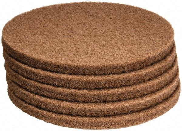 PRO-SOURCE - Polishing Pad - 17" Machine, Tan Pad, Polyester - Makers Industrial Supply