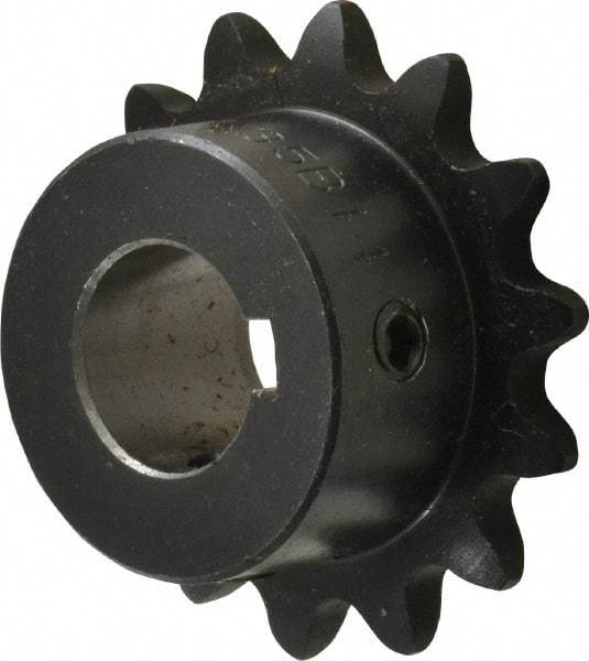 Browning - 14 Teeth, 3/8" Chain Pitch, Chain Size 35, Finished Bore Sprocket - 5/8" Bore Diam, 1.685" Pitch Diam, 1.84" Outside Diam - Makers Industrial Supply