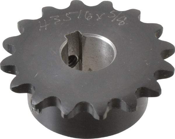 Browning - 16 Teeth, 3/8" Chain Pitch, Chain Size 35, Finished Bore Sprocket - 5/8" Bore Diam, 1.922" Pitch Diam, 2.11" Outside Diam - Makers Industrial Supply