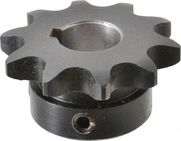 Browning - 10 Teeth, 1/2" Chain Pitch, Chain Size 40, Finished Bore Sprocket - 5/8" Bore Diam, 1.618" Pitch Diam, 1.84" Outside Diam - Makers Industrial Supply