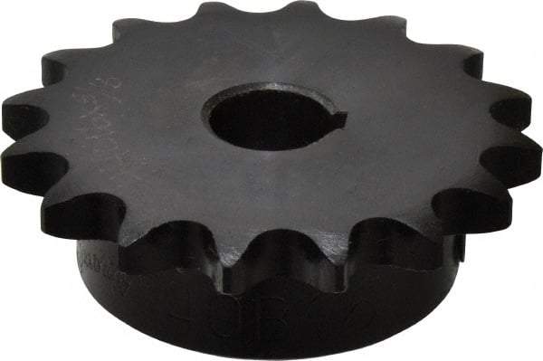 Browning - 16 Teeth, 1/2" Chain Pitch, Chain Size 40, Finished Bore Sprocket - 5/8" Bore Diam, 2-9/16" Pitch Diam, 2.8" Outside Diam - Makers Industrial Supply