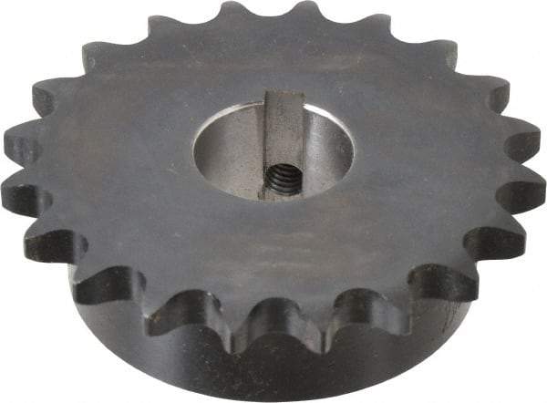 Browning - 20 Teeth, 1/2" Chain Pitch, Chain Size 40, Finished Bore Sprocket - 1" Bore Diam, 3.196" Pitch Diam, 3.45" Outside Diam - Makers Industrial Supply