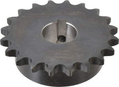 Browning - 20 Teeth, 1/2" Chain Pitch, Chain Size 40, Finished Bore Sprocket - 1" Bore Diam, 3.196" Pitch Diam, 3.45" Outside Diam - Makers Industrial Supply