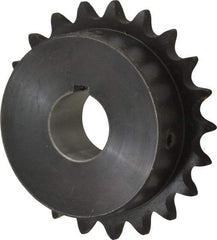 Browning - 21 Teeth, 1/2" Chain Pitch, Chain Size 40, Finished Bore Sprocket - 1" Bore Diam, 3.355" Pitch Diam, 3.62" Outside Diam - Makers Industrial Supply