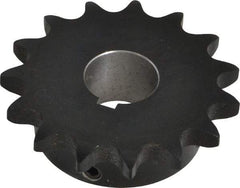 Browning - 15 Teeth, 5/8" Chain Pitch, Chain Size 50, Finished Bore Sprocket - 1" Bore Diam, 3" Pitch Diam, 3.32" Outside Diam - Makers Industrial Supply