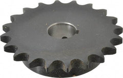 Browning - 20 Teeth, 5/8" Chain Pitch, Chain Size 50, Finished Bore Sprocket - 1" Bore Diam, 4" Pitch Diam, 4.32" Outside Diam - Makers Industrial Supply