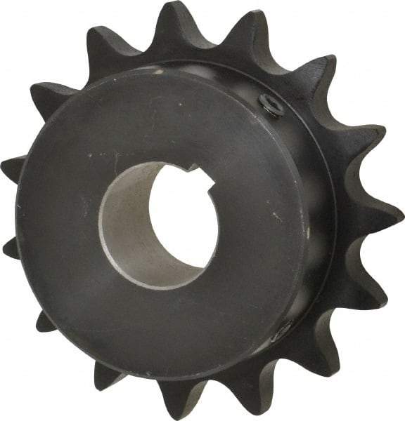 Browning - 15 Teeth, 3/4" Chain Pitch, Chain Size 60, Finished Bore Sprocket - 1-1/8" Bore Diam, 3.607" Pitch Diam, 3.98" Outside Diam - Makers Industrial Supply