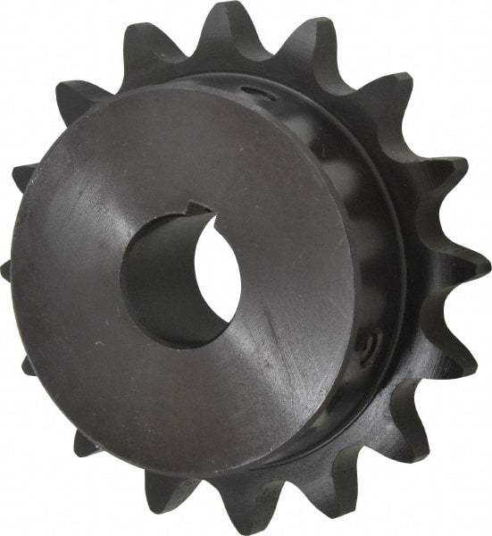 Browning - 16 Teeth, 3/4" Chain Pitch, Chain Size 60, Finished Bore Sprocket - 1" Bore Diam, 3-27/32" Pitch Diam, 4.22" Outside Diam - Makers Industrial Supply