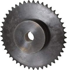 Browning - 45 Teeth, 1/2" Chain Pitch, Chain Size 40, Finished Bore Sprocket - 1" Bore Diam, 7.168" Pitch Diam, 7.45" Outside Diam - Makers Industrial Supply