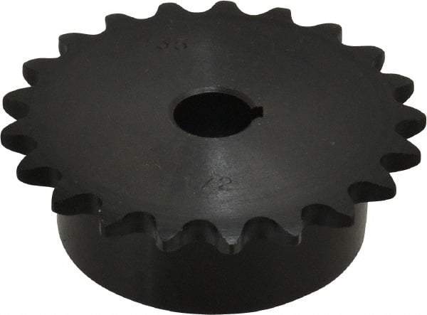 Browning - 21 Teeth, 3/8" Chain Pitch, Chain Size 35, Finished Bore Sprocket - 1/2" Bore Diam, 2.516" Pitch Diam, 2.7" Outside Diam - Makers Industrial Supply