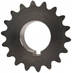 Browning - 18 Teeth, 3/8" Chain Pitch, Chain Size 35, Finished Bore Sprocket - 1" Bore Diam, 2.159" Pitch Diam, 2.35" Outside Diam - Makers Industrial Supply