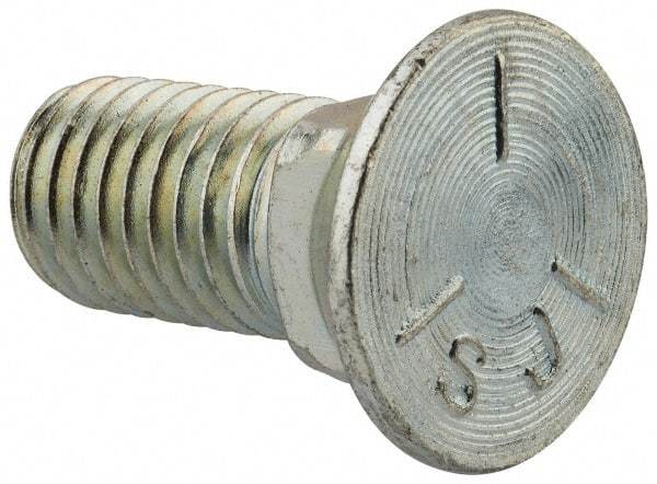 Value Collection - 5/8-11 UNC, 1-1/2" OAL, Steel Plow Bolt - Zinc-Plated Finish, Grade 5 - Makers Industrial Supply