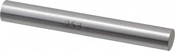 SPI - 0.253" Diam Class ZZ Minus Plug & Pin Gage - Steel, 0.000200" Tolerance - Makers Industrial Supply