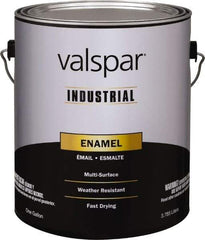 Valspar - 1 Gal Black Gloss Finish Enamel Paint - Interior/Exterior, 400 gL VOC Compliance - Makers Industrial Supply