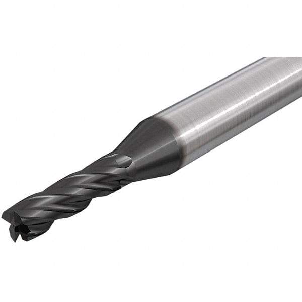 Iscar - 22mm, 38mm LOC, 20mm Shank Diam, 105mm OAL, 4 Flute, Solid Carbide Square End Mill - Single End, TiAlN Finish, Spiral Flute, 30° Helix, Right Hand Cut, Right Hand Flute - Makers Industrial Supply