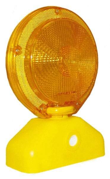 PRO-SAFE - 10-1/2" High Barricade Light - 1.3 Lb, Yellow Case & Amber Lens - Makers Industrial Supply