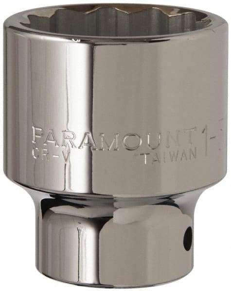 Paramount - 1-5/8", 3/4" Drive, Standard Hand Socket - 12 Points, 2-5/8" OAL - Makers Industrial Supply