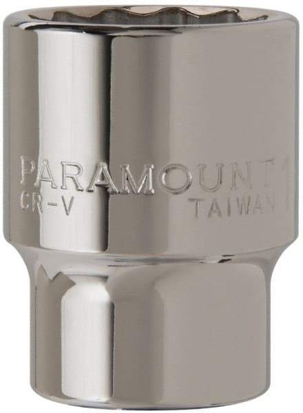 Paramount - 1-1/4", 3/4" Drive, Standard Hand Socket - 12 Points, 2-5/16" OAL - Makers Industrial Supply