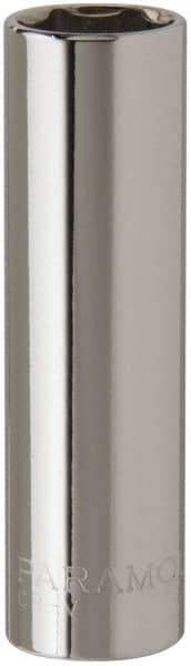 Paramount - 1/2" Drive, Deep Hand Socket - 6 Points, 3-3/32" OAL, Steel, Chrome Finish - Makers Industrial Supply