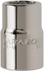 Paramount - 3/4" Drive, Standard Hand Socket - 12 Points, 2" OAL, Steel, Chrome Finish - Makers Industrial Supply