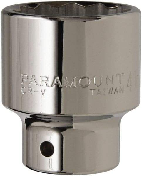 Paramount - 3/4" Drive, Standard Hand Socket - 12 Points, 2-29/32" OAL, Steel, Chrome Finish - Makers Industrial Supply