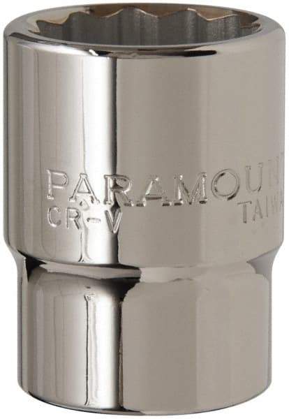 Paramount - 3/4" Drive, Standard Hand Socket - 12 Points, 2-5/16" OAL, Steel, Chrome Finish - Makers Industrial Supply