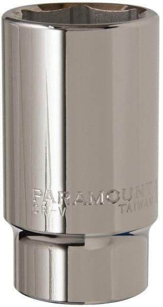 Paramount - 1-7/16", 3/4" Drive, Deep Hand Socket - 6 Points, 3-1/2" OAL, Steel, Chrome Finish - Makers Industrial Supply