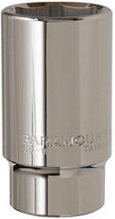 Paramount - 1-7/16", 3/4" Drive, Deep Hand Socket - 6 Points, 3-1/2" OAL, Steel, Chrome Finish - Makers Industrial Supply